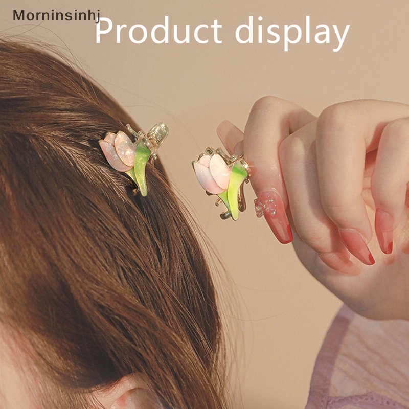 Mornin Jepit Rambut Kepiting Tulip Pink Fashion Wanita Lily of the Valley Flowers Hair Clips id