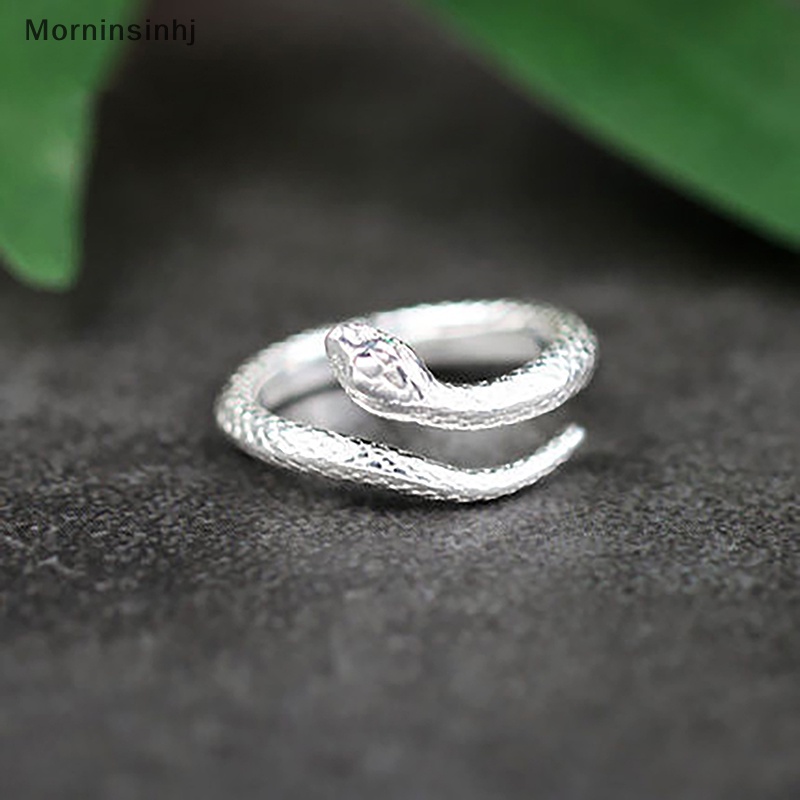 Mornin Kreatif Cincin Ular Mode Hewan Jari Cincin Pembukaan Adjustable Kepribadian Cincin Untuk Pria Wanita Ekor Cincin Perhiasan id