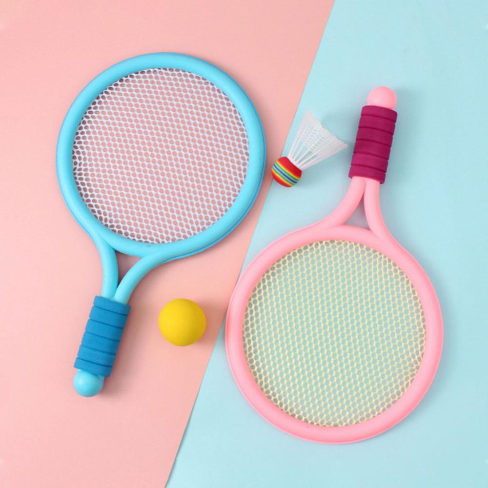 Timekey 1Set Raket Tenis Badminton Anak Training Pemula Tenis Pantai Outdoor Tk Bayi Orang Tua Anak Mainan Interaktif I3S4