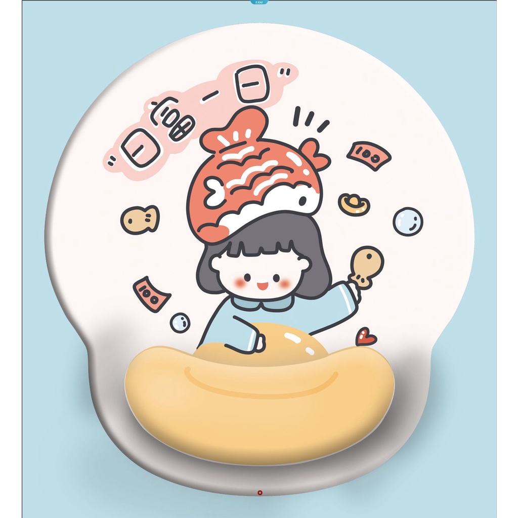 Kawaii Sanrio Cinnamoroll Gadis Kreatif Silikon Pelindung Pergelangan Tangan Mouse Pad Gadis Jantung Ins Gaya Silikon Pelindung Pergelangan Tangan Mouse Pad [ZK]