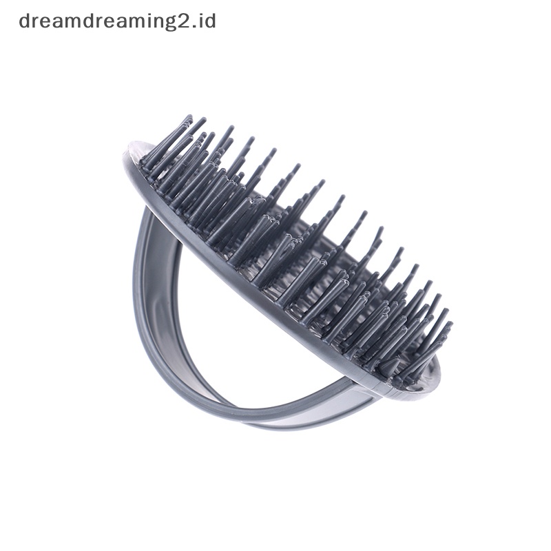 (drea) Shower Hair Shampoo Brush Sisir Silikon Pijat Kulit Kepala Perawatan Sikat Rambut Anti Selip //