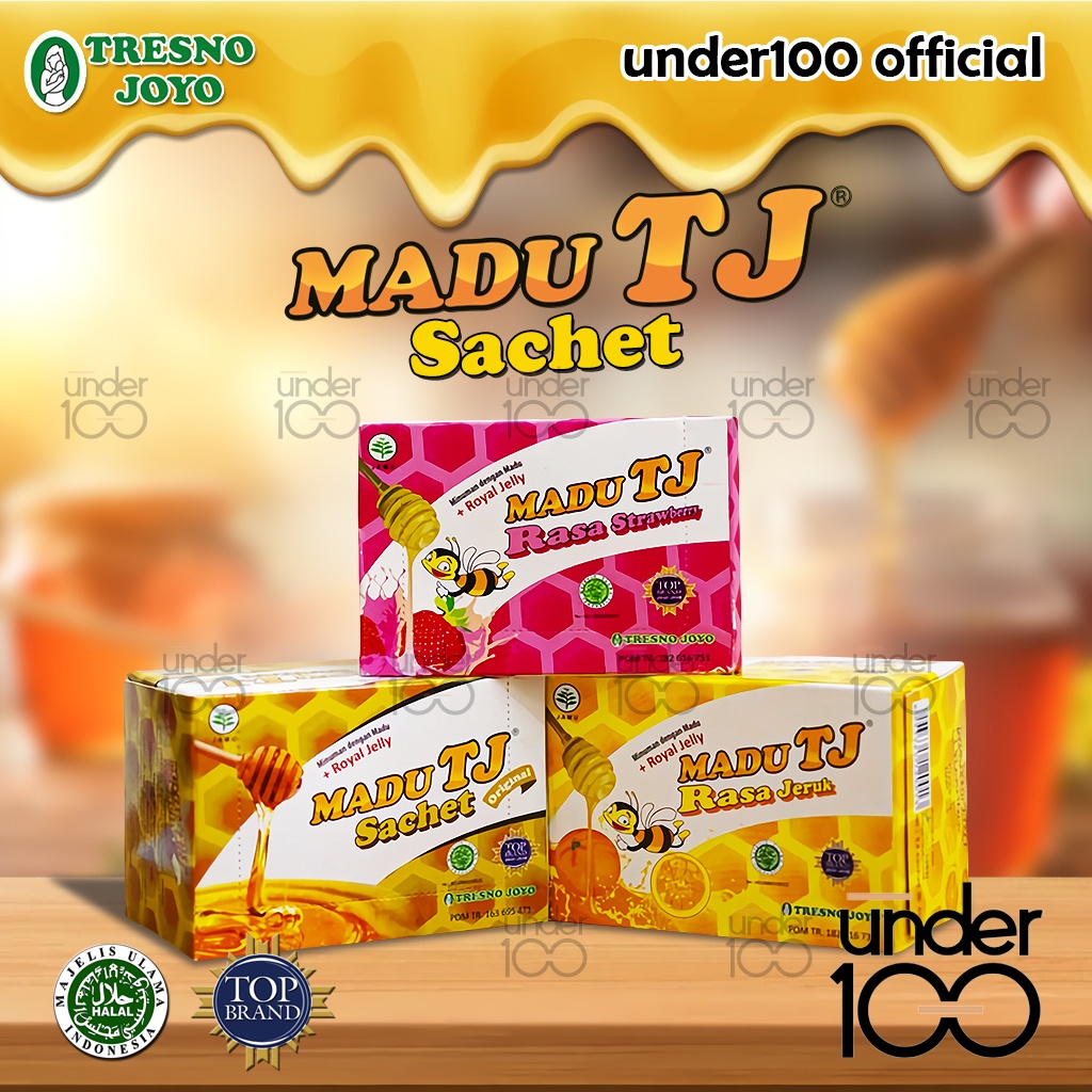 ❤ Under100 ❤ Madu TJ Sachet 1 Box Isi 12 Rasa Strawberry | Jeruk | Original | HALAL BPOM