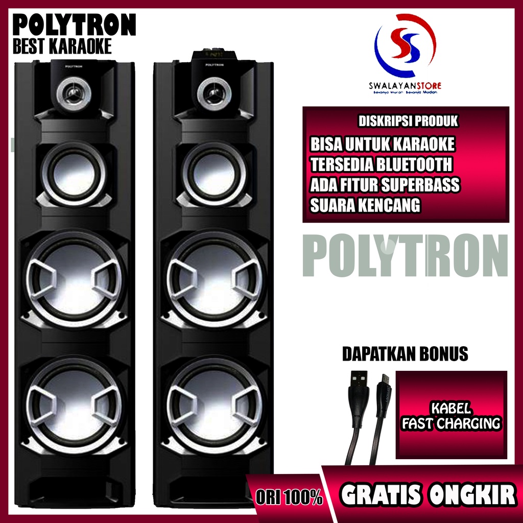 SPEAKER POLYTRON AKTIF SPEAKER PAS 8EF22 8 INCH BLUETOOTH SPEAKER,KARAOKE