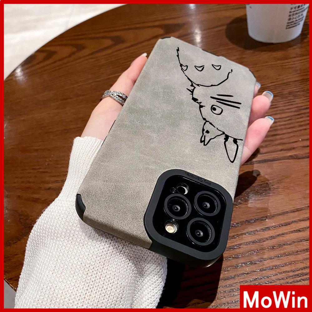 Case iPhone 14 Pro Max iPhone Case Murid Patch Suede Tahan Guncangan Penutup Kamera Perlindungan Lucu Tongkat Totoro Kompatibel dengan iPhone 13 Pro max 12 Pro Max 11 xr xs max 7 8Plus