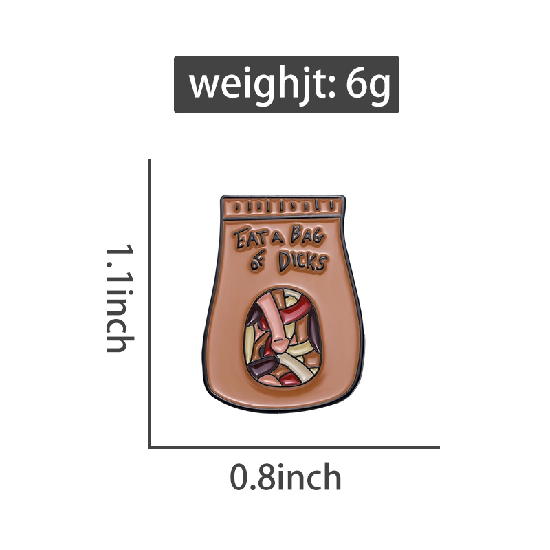 A Back of Dicks Enamel Pin Kreatif Bros Kerah Lencana Lucu Logam Perhiasan Hadiah Untuk Teman