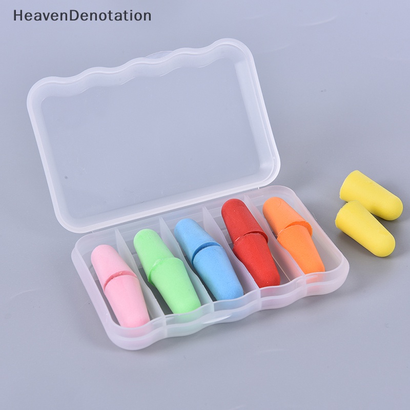 [HeavenDenotation] 5pasang Busa Ear Plugs Sleep Earplugs Noise Reduction Renang Earplug Anti Bising HDV