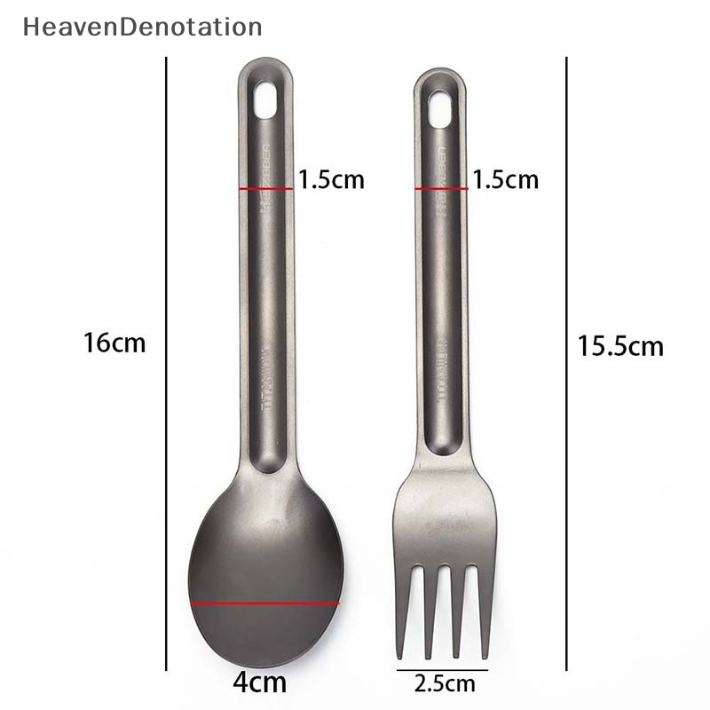 [HeavenDenotation] 1pc Garpu Sendok Titanium Ringan Untuk Peralatan Makan Camping Outdoor HDV