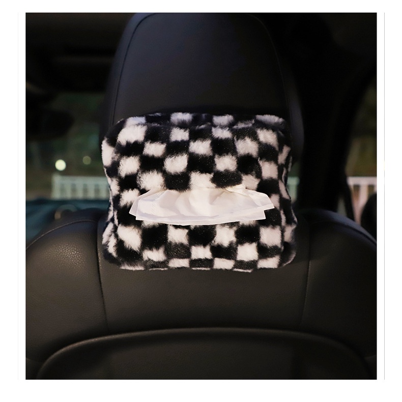 Kotak tissue Kotak Hitam Putih Mobil, Laci Kertas Gantung Multifungsi Mewah Mobil