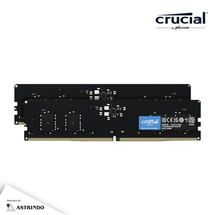 Memory Ram PC Crucial DDR5 UDIMM 16GB 32GB PC41600 5200MHz Dual