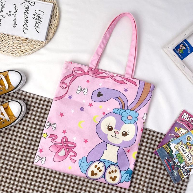 TOTE BAG LUCU MOTIG KOREA TOTE MURAH CANTIK TOTE KULIAH