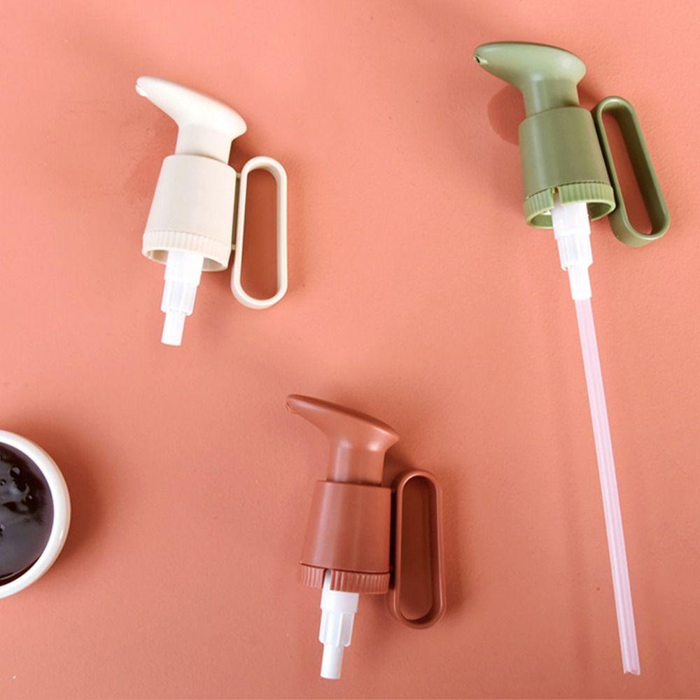 R-FLOWER Nozzle Botol Sirup Portable Push-type Sauce Plastic Pump Bottle Nozzle Household Pumps Botol Stopper Dispenser