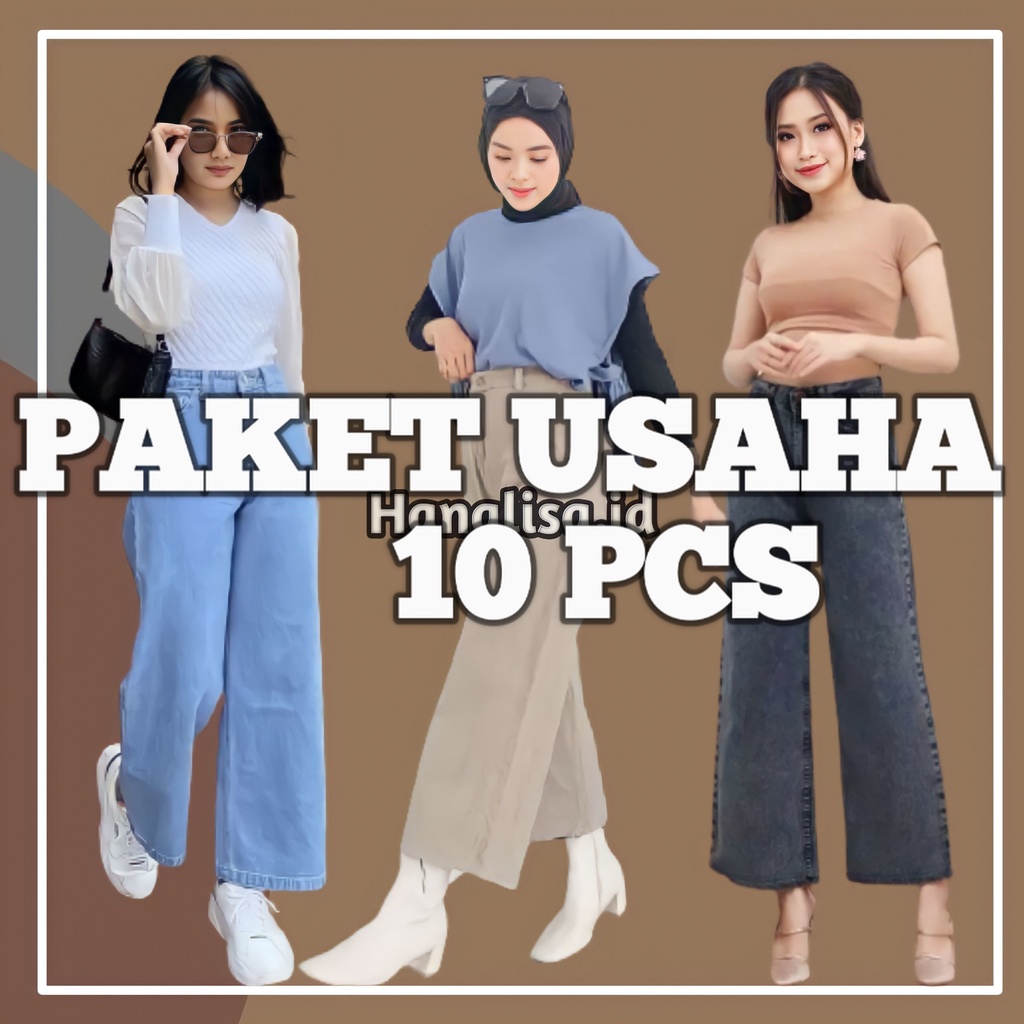 10 PCS PAKET USAHA KULOT JEANS