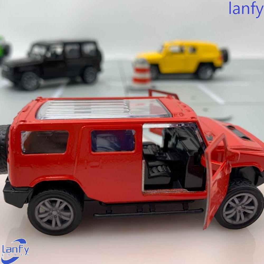 Lanfy Simulasi Off-road Model Kendaraan Indah Retro Koleksi Mobil Mainan Edukasi Model Mainan Anak Kendaraan Dekorasi Kue Model Mobil Mainan