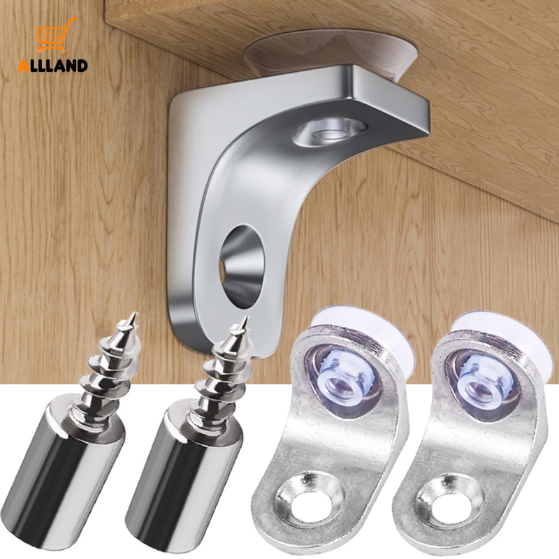 1pc Suction Cups Shelf Bracket Penyangga Giwang Pasak Pin/ Shelves Seperator Fixed Stand/Holder Tempel Dinding Untuk Perangkat Keras Kabinet