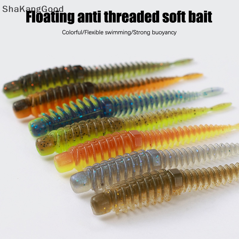 Skid 10pcs floag light dancing bug Dengan Rasa Garam Dan Amis 7.5cm Jalan sub soft black pit biomimetic soft TPE SKK