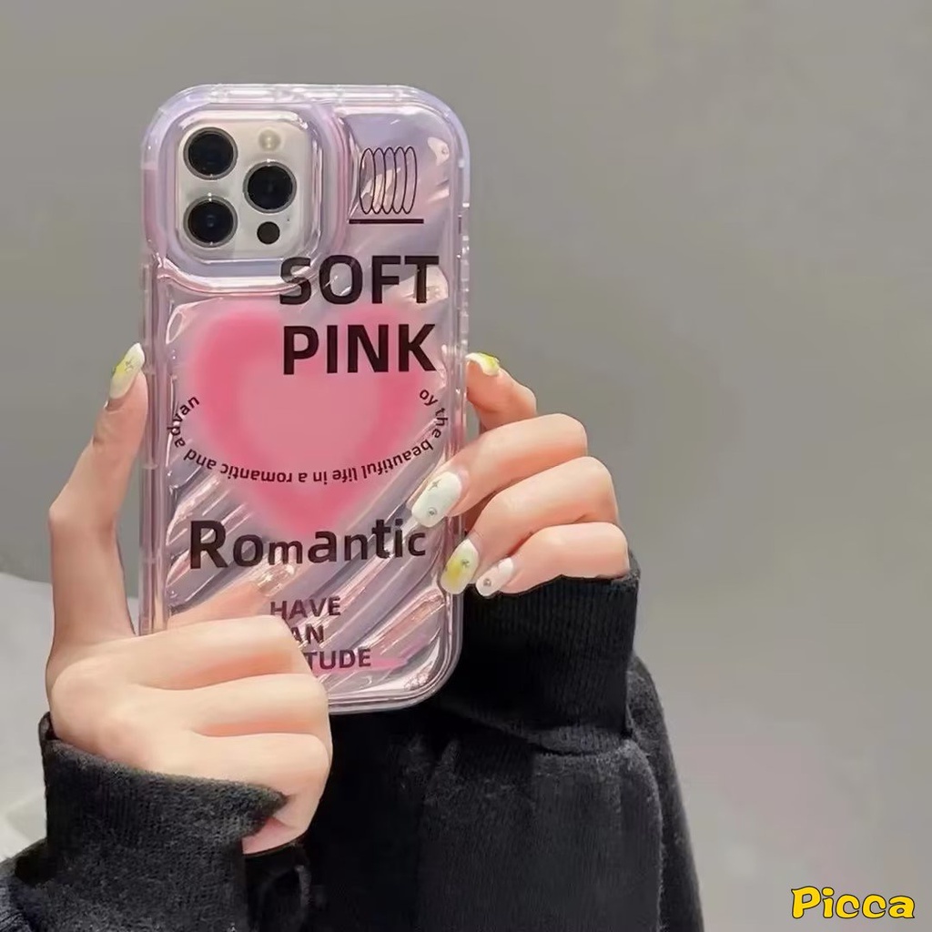 IPHONE Case Kartu Laser Kompatibel Untuk Iphone11 13 14 12 Pro MAX 7Plus XR 6 6S 78 Plus X XS MAX 8Plus SE 2020mewah Dazzle Warna Love Hati Bintang Pohon Kreatif 3D Stereo Corrugation Case