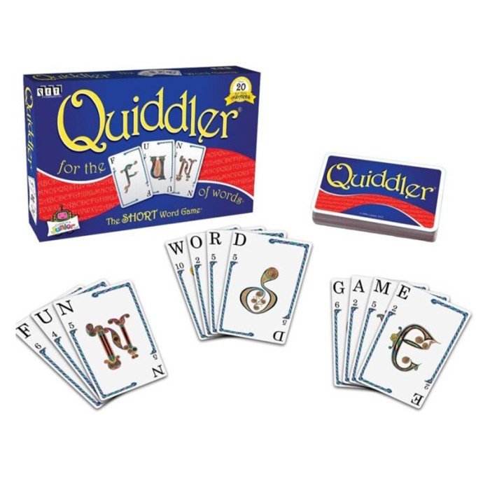 Quiddler Board Game - for the Fun of Words Family Card Games Edukasi