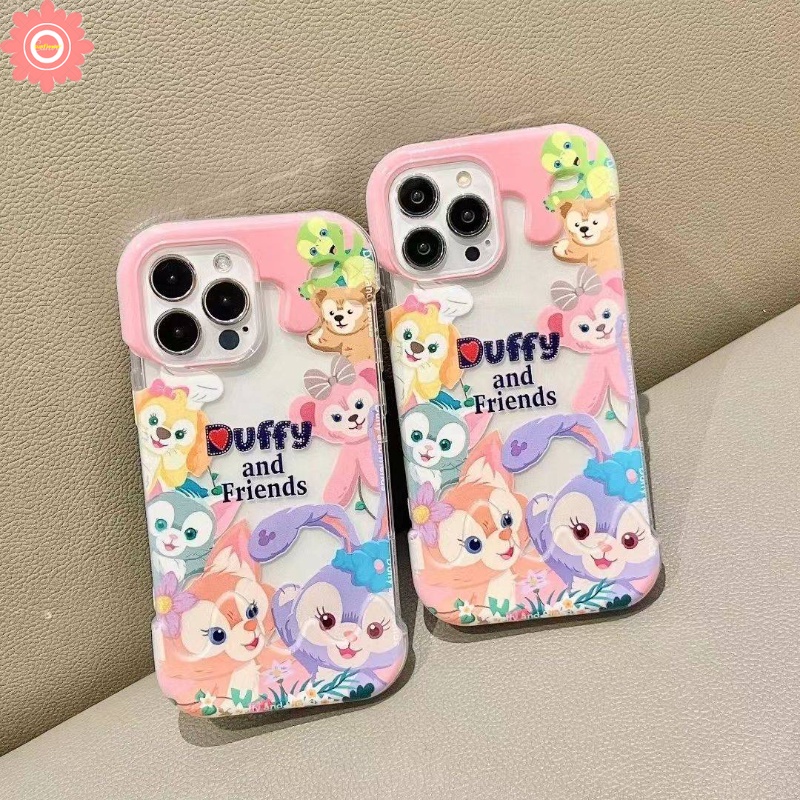 Lovely StellaLou Case Kompatibel Untuk IPhone 7Plus 11 13 14 12 Pro Max XR X XS Max7 8 Plus Kartun Lucu Disney Toy Story Manyo Bear Kreatif Permen 3D Es Krim Soft Cover