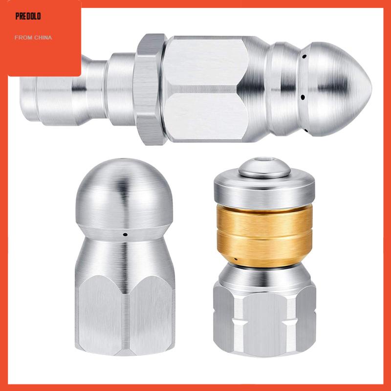 [Predolo] 3pcs Tips Nozzle Pembersih Saluran Air Nozzle Selokan Untuk Mesin Cuci Bertekanan