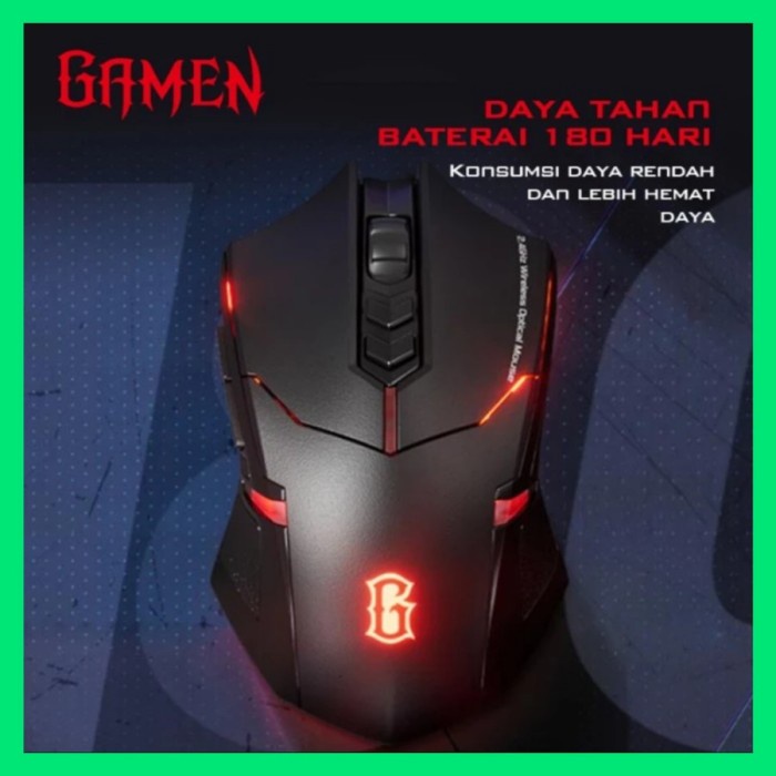 Mouse Gaming Wireless Gamen GM300W 2400DPI Black Original