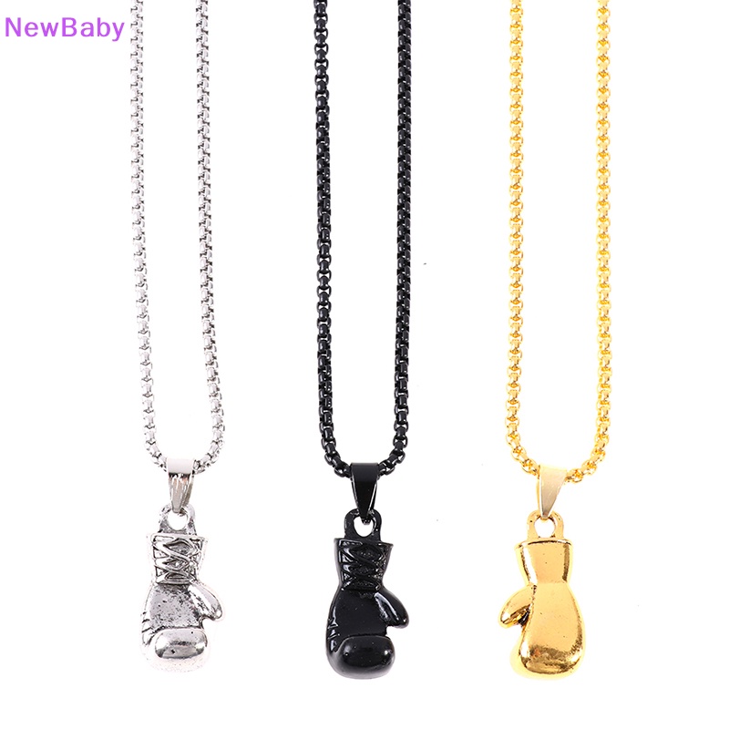 Newbaby Kalung Rantai Liontin Sarung Tinju Hip Hop Untuk Pria Laki Laki Gaya Street Rock ID