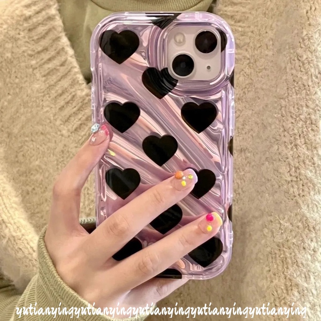 Cinta Hati Bintang Kartu Laser Case Kompatibel Untuk IPhone XR X XS Max 7Plus 11 13 12 14 Pro Max 7 6S 6 8 Plus SE 2020 Kreatif 3D Stereo Korgasi Fantasi Pohon Kelapa Soft Cover