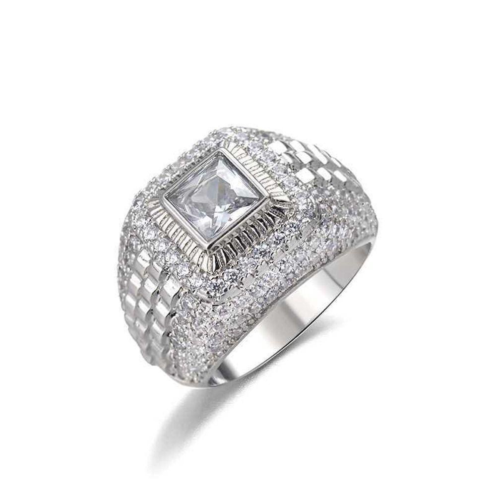 Mxbeauty Pria Cincin Emas Kepribadian Trendi Hadiah Ulang Tahun Cincin Jari Beberapa Ukuran Paduan Vintage Gaya Korea Ring