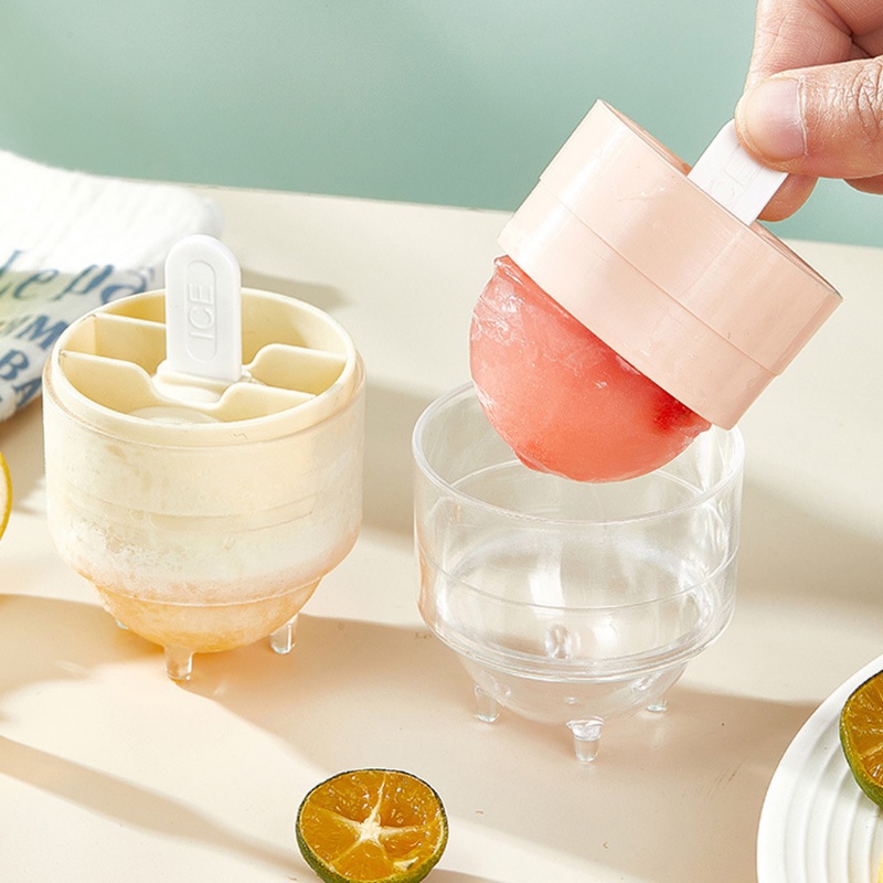 [Fitur] Popsicle Ice Hoki DIY Cetakan Musim Panas Buah Puding Membuat Cetakan Mudah-demoulding Ice Ball Kotak Dengan Tutup Lolipop Icy Sphere Freezing Cup