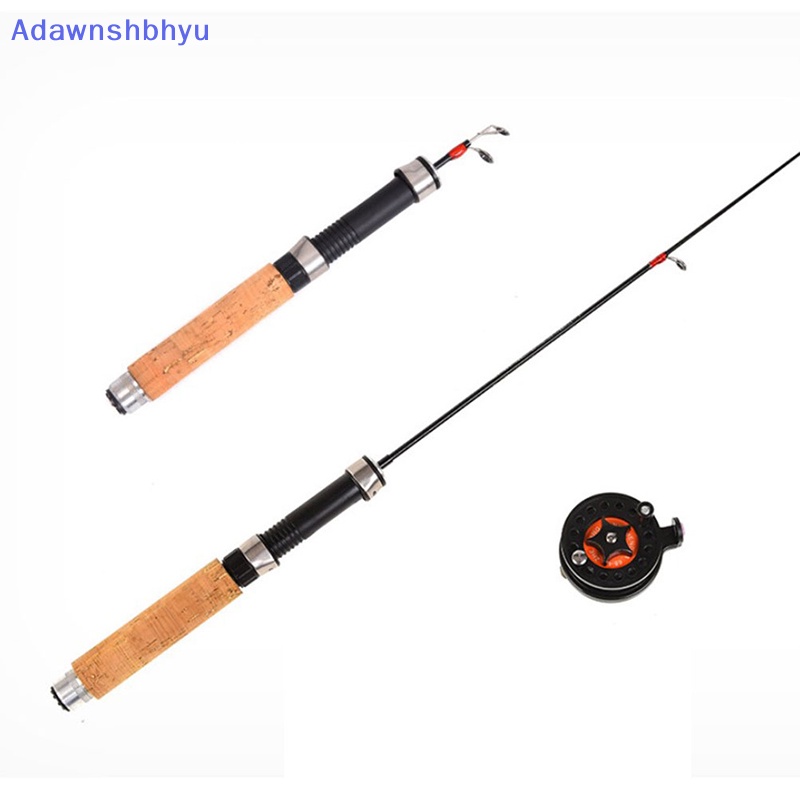 Adhyu Ice Winter Fishing Rod Reel Kit Mini Telescopic Portable Rod Untuk Memancing Es ID