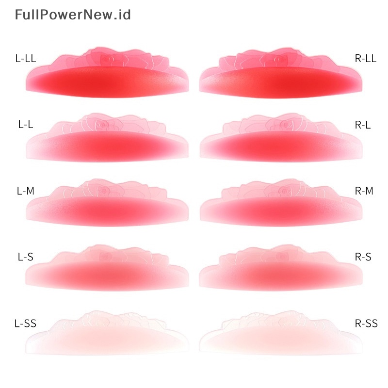 Power 8pasang Lash Lift Lifg Curlers Curl Silicone Shields Pads Multicolor Reusable ID