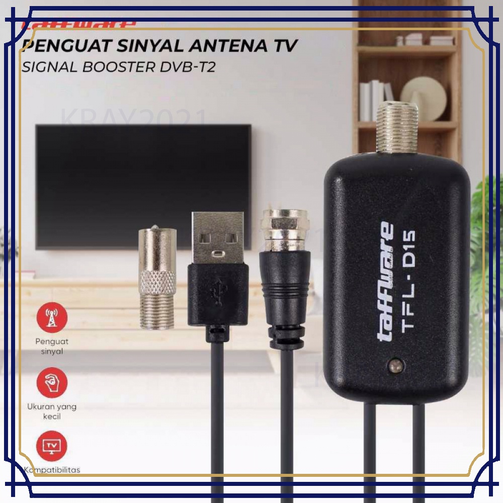 Penguat Sinyal Antena TV Amplifier Booster DVB-T2 TV381