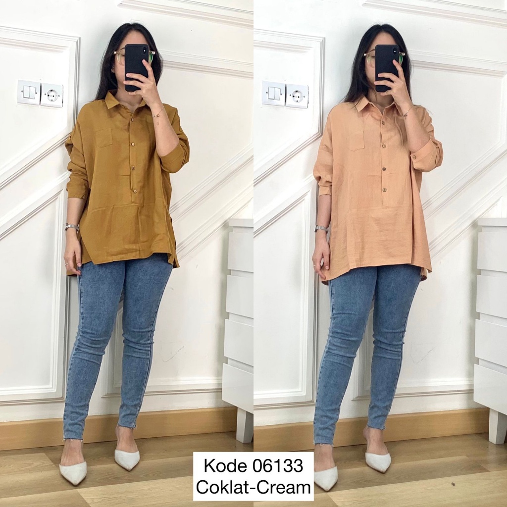 Kemeja Polos Lengan Panjang I Kemeja Polos Lengan Panjang I Atasan Polos Lengan Panjang Wanita