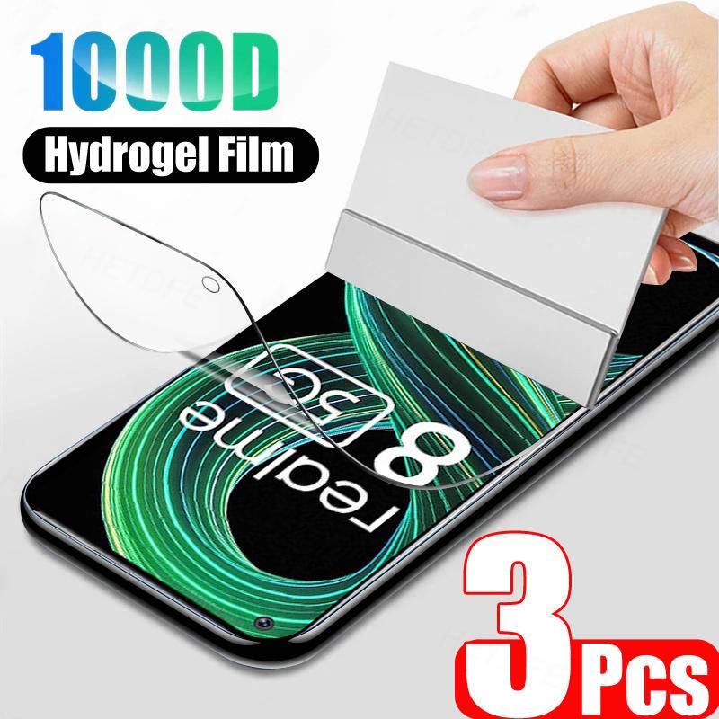 1-3pcs Hydrogel Film Untuk Realme GT GT3 Narzo Neo 5240w SE N53 N55 Film Pelindung Untuk Realme 11 10T C33 C53 C55 V30 Pro Plus Film Full Cover Film Pelindung