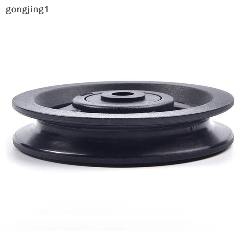 Ggg 1Pc 100mm Bahan Abs Hitam Bantalan Pulley Roda Kabel Peralatan Gym Peralatan Bagian Wearproof ID