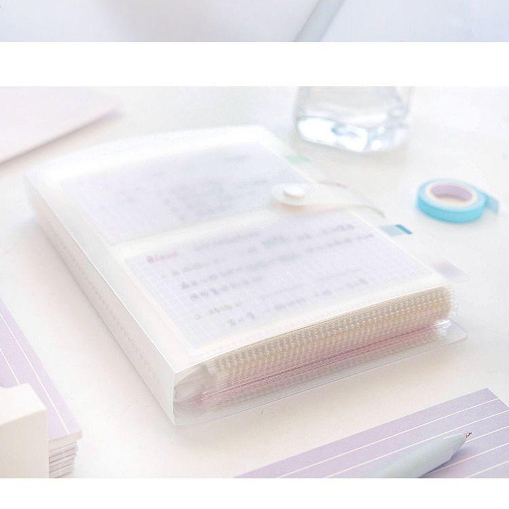 R-FLOWER Index Cards Holder Kotak Nota Bening Tempat Kartu Buku Folder Kartu