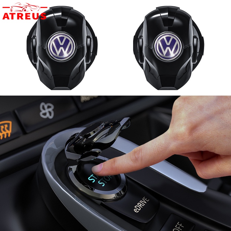 Saklar Pengapian Mobil Volkswagen Tombol Start Stop Penutup Pelindung Tombol Satu Start Cover Untuk VW Polo Volkswagen T-cross Tiguan Allspace Golf Scirocco