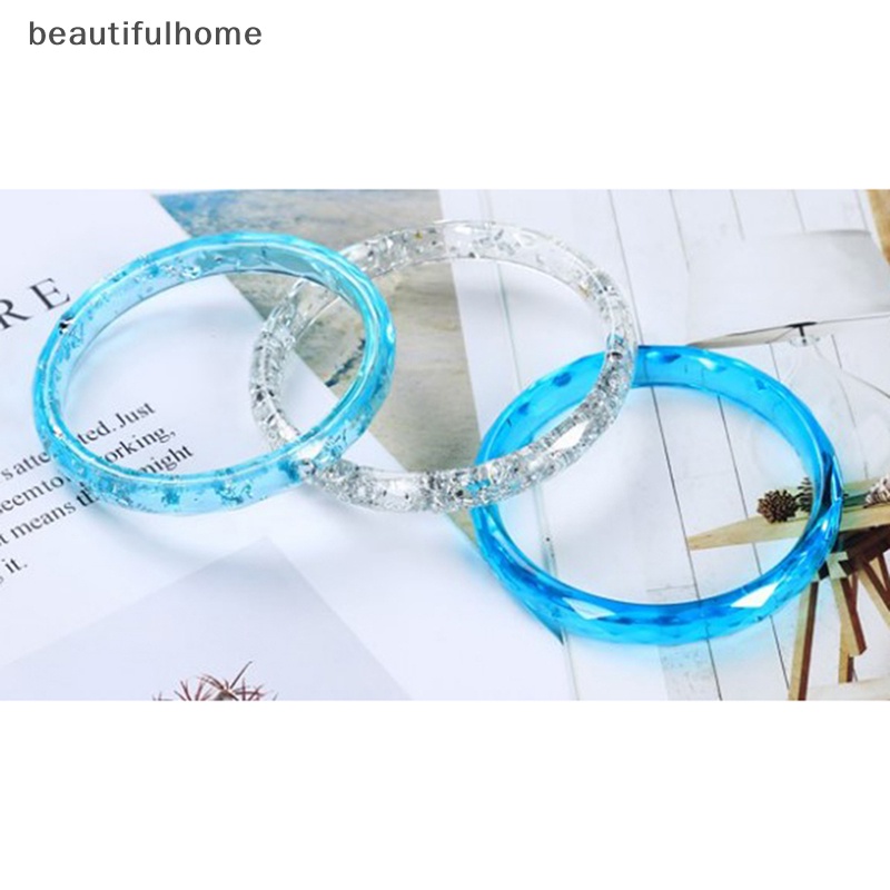 {beautifulhome} Cetakan Silikon Transparan Gelang Resin Alat Pembuat Cetakan Resin.