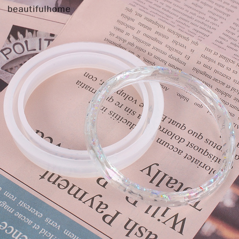 {beautifulhome} 1pc Cetakan Silikon Bangle Cetakan Silikon Bulat DIY Model Gelang Casg Tools.