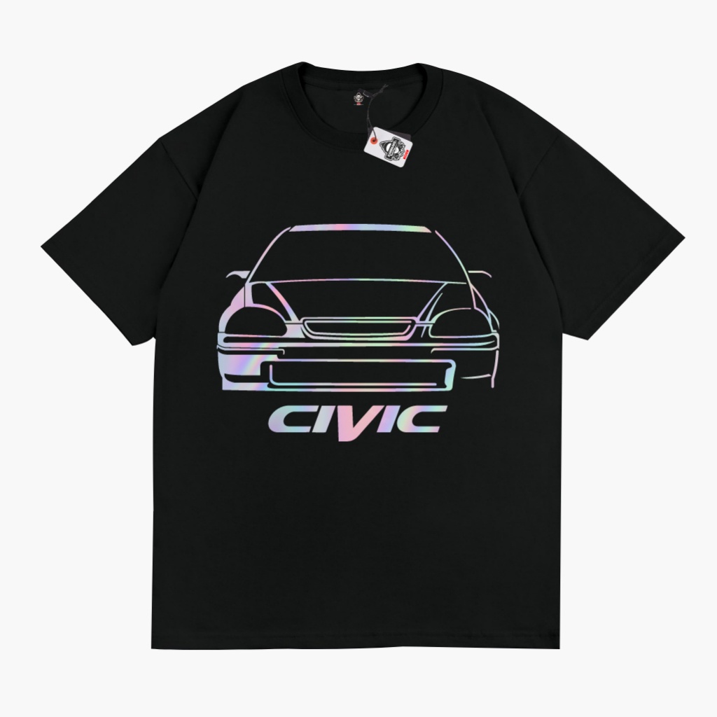 Kaos T Shirt HONDA CIVIC FERIO CIVIC EK HOLOGRAM Kaos Otomotif