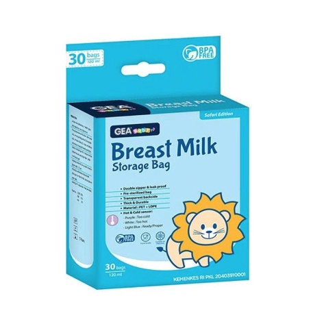 Gea Baby Breast Milk Storage Bag Lion 120ml Kantong Asi