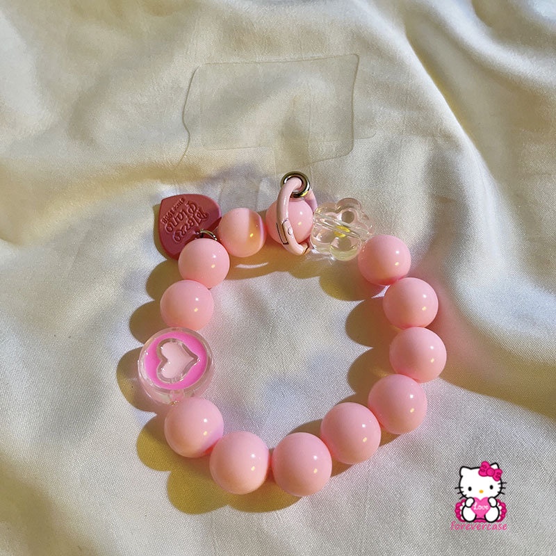 IPHONE Gelang Tangan Akrilik Gadis Korea Gantung Universal Gelang Untuk Iphone14 13 12 11 Pro Max MiNi Lucu Warna-Warni Manik Bulat Telepon Rantai