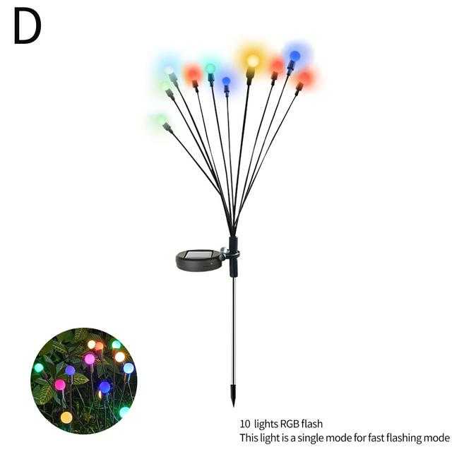 Lampu Solar LED Kembang api Fireworks Decoration Waterproof 10 Heads - H10