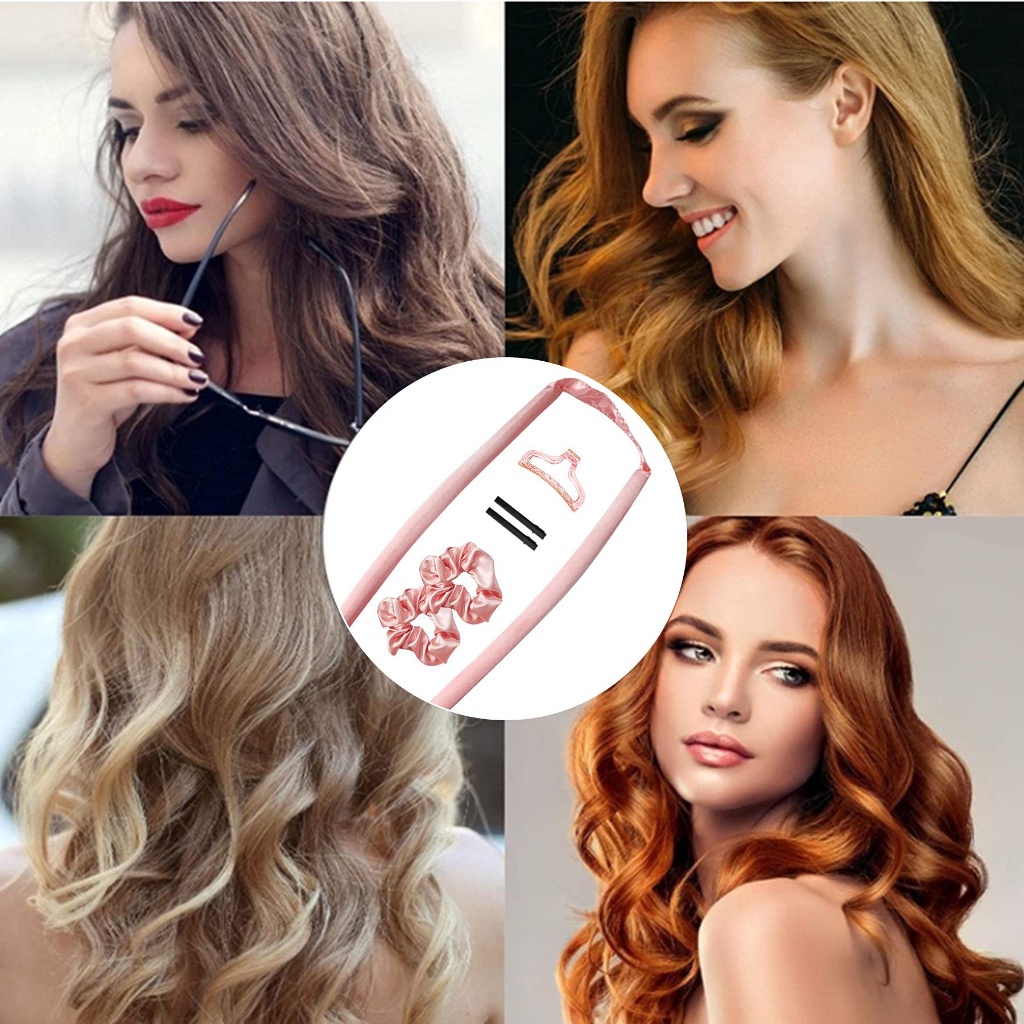 MAGEFY Heatless Curls Band, Rambut Panjang Dengan Rol Rambut Jepit Rambut Diy Styling 1460