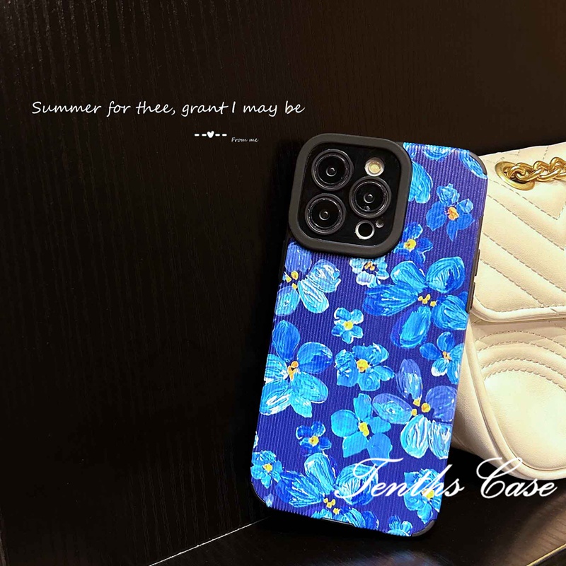 Kompatibel Untuk Iphone14 13 12 11 Pro Max X XR Xs Max7 8 Plus Se2020 Lukisan Cat Minyak Bunga Casing Ponsel Soft Back Cover