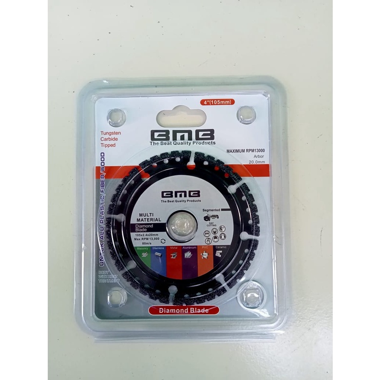 Multi Material Diamond Blade BMB 4 inch Mata Gerinda Multi Fungsi