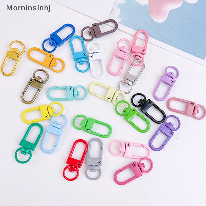 Mornin 5Pcs Lucu Permen Warna Gantungan Kunci Cincin Logam Lobster Clasp Clip Keychain Ring Rotatable Car Keychain DIY Ch Untuk Membuat Perhiasan Aksesoris id