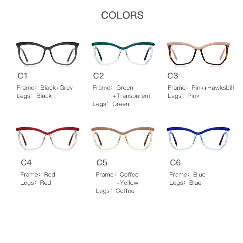 (YUZHU) Kacamata Optik Fashion Original Frame Alis Anti Blue Light Eyeglasses Untuk Wanita