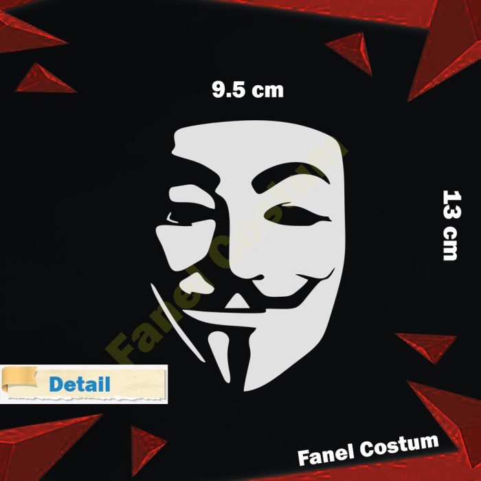 

[PS] STIKER ANONYMOUS ALERT CUTTING STICKER MOBIL LAPTOP - 13cm, Putih