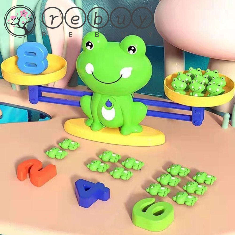 REBUY Rebuy Frog Balance Scale Mainan Anak Kreatif Permainan Keseimbangan Mainan Pelatihan Preschool Mainan Berhitung Mainan Tuas Prinsip Timbangan Keseimbangan Timbangan Digital Balance Scale