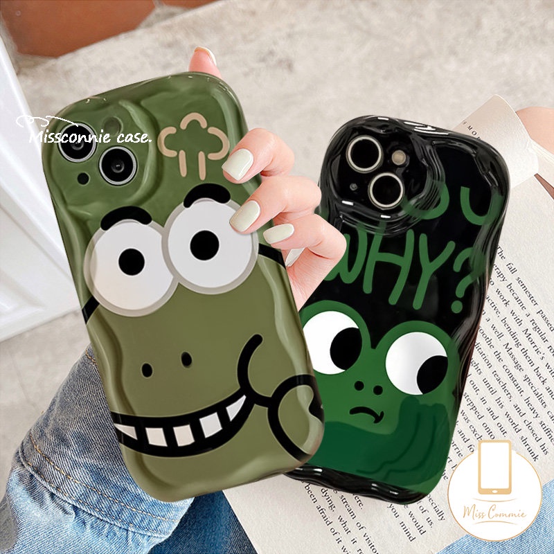 Soft Case 3D Wavy Curved Edge Untuk Realme C53 C55 C21Y C35 C12 C31 5 9i 5i 7i 6i 5s C11 C25Y C25 C20A C3 C20 C15 C33 C25s C30 C21 C17 Kartun Lucu Kodok Monster Kecil Pasangan Cover